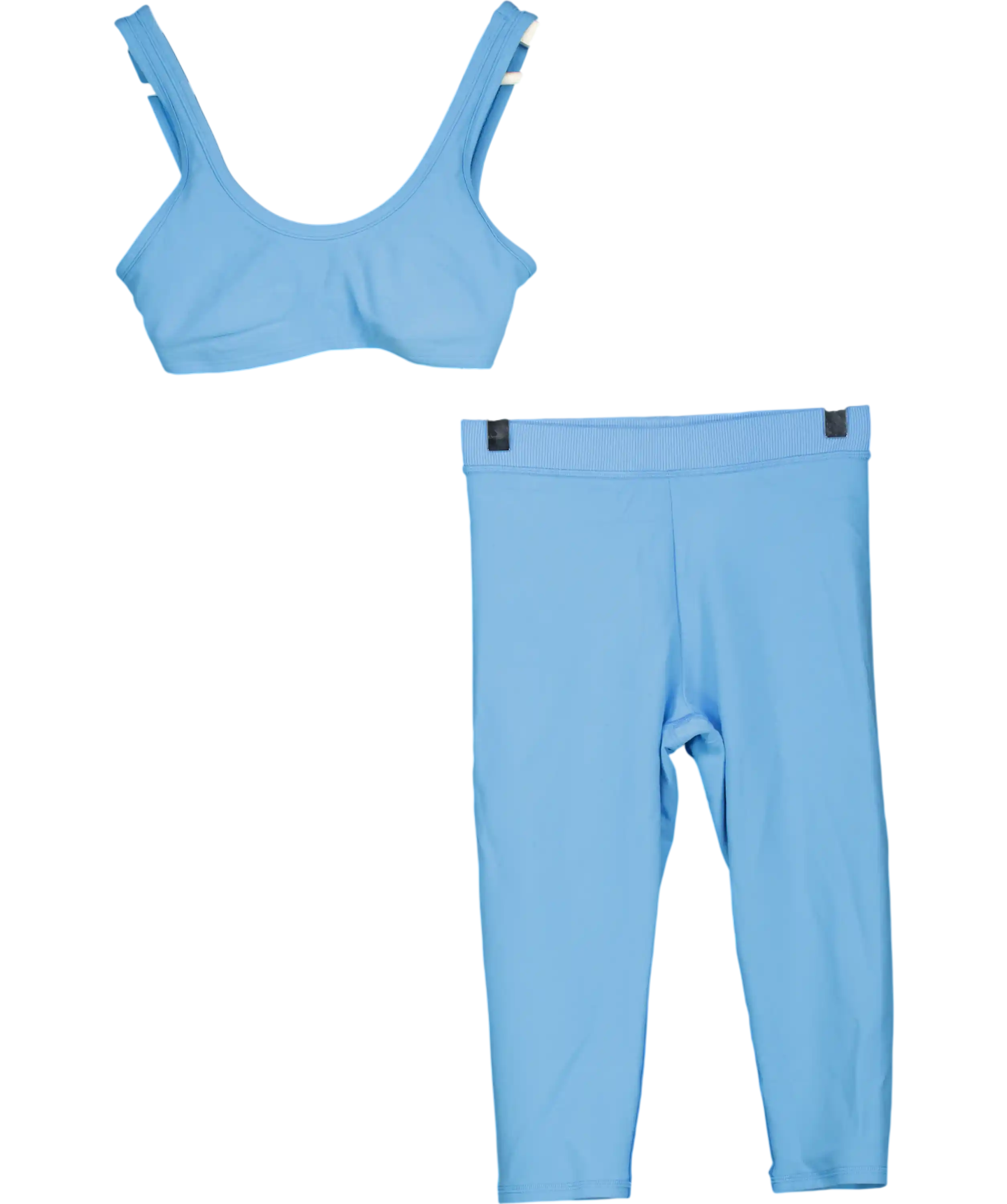 alo yoga Blue Center Stage Bra With High-waist Iconic 90's Capri's UK XS