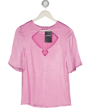 VESTIRE Pink Satin Cut Out Detail Top UK 8