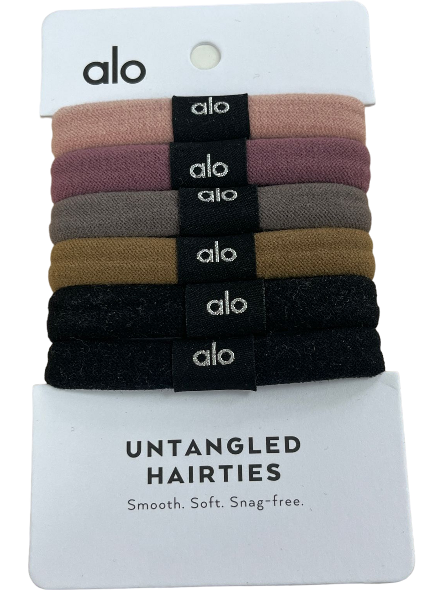 Alo Yoga Multicoloured Hair Ties Pack Smooth Soft Snag-Free One Size