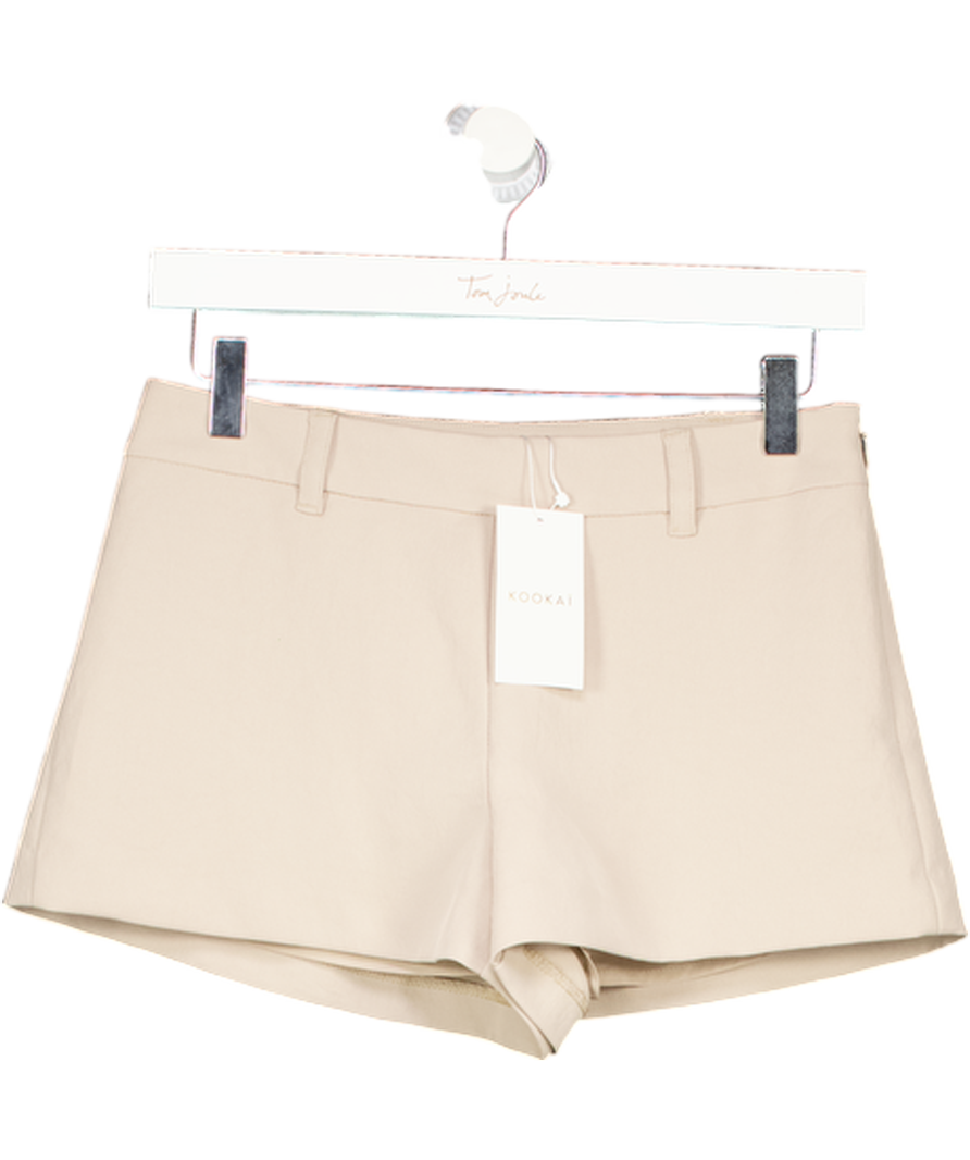 Kookai Beige Ariel Mini Shorts UK 8