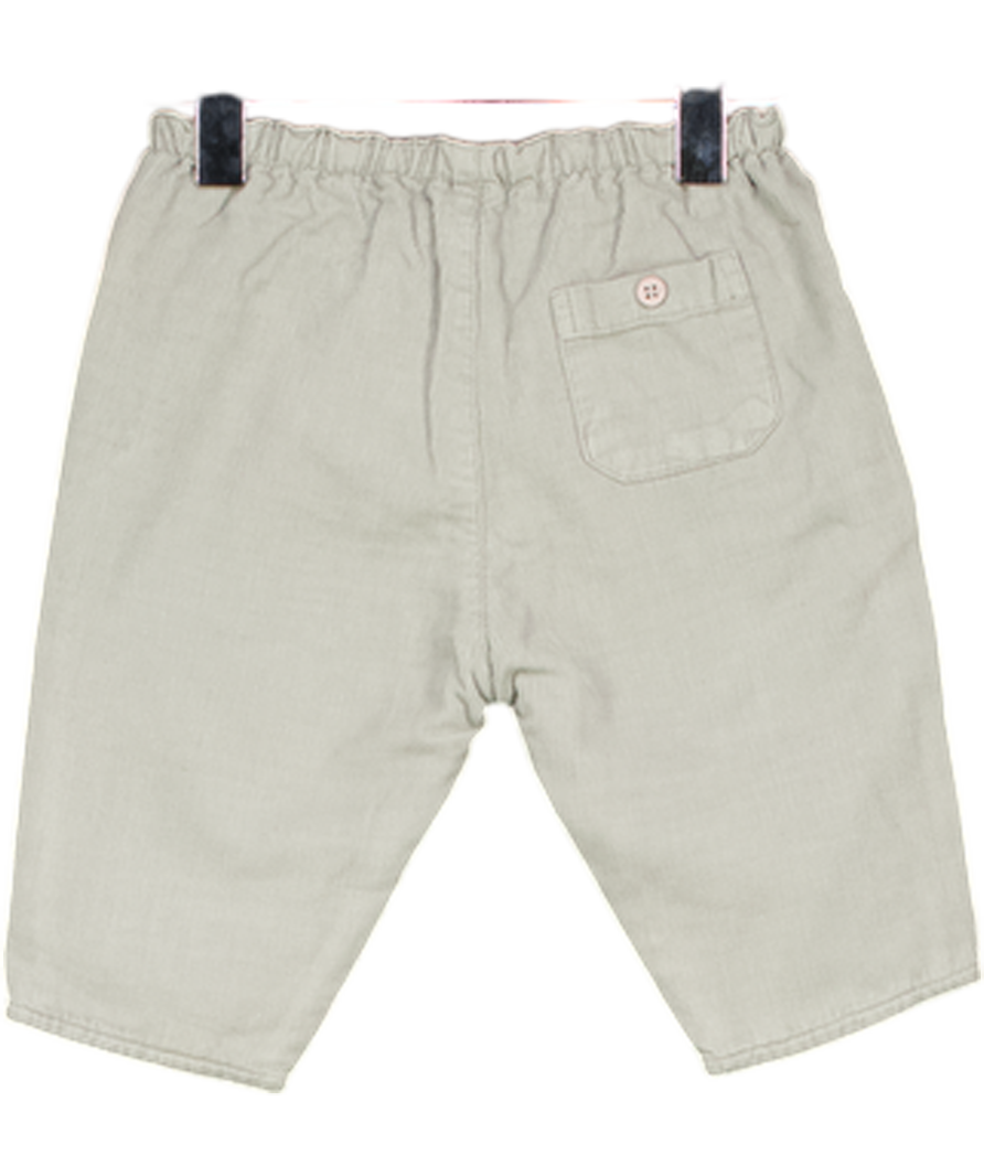 Caramel baby & child Grey Corduroy Drawstring Trousers 0-3 Months