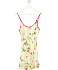 TOPSHOP Yellow Scoop Cami Mini Slip Dress UK 10