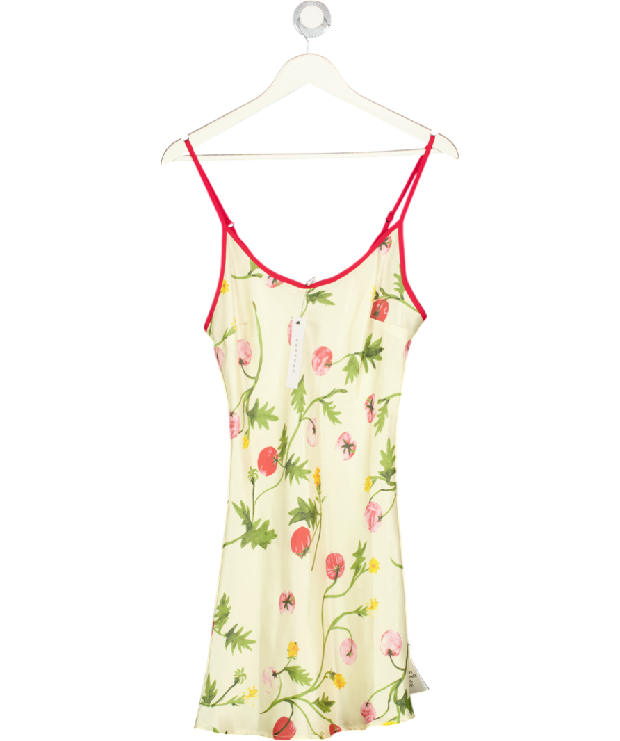 TOPSHOP Yellow Scoop Cami Mini Slip Dress UK 10