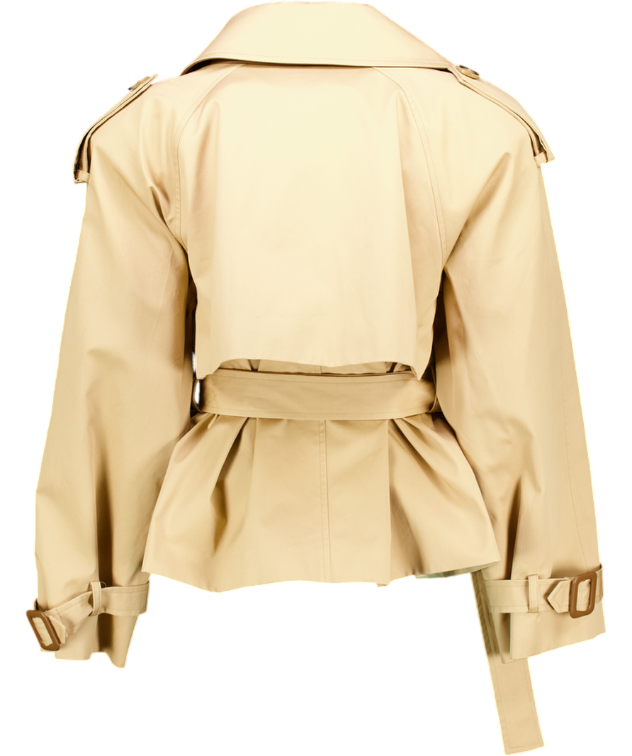 DE SAVARY LONDON Beige Camel Trench Jacket UK XS/S