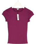 GARAGE Fig Purple Sleek Crewneck T-shirt UK S