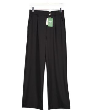 HALARA Black Daystretch High Waist Wrinkle Resistant Straight Leg Work Trousers - Petite Fit UK S
