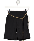 WEWOREWHAT Black Gold Chain Belt Detail Bike Shorts UK S