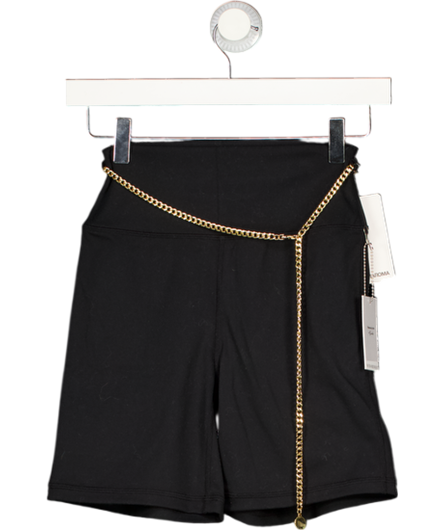 WEWOREWHAT Black Gold Chain Belt Detail Bike Shorts UK S