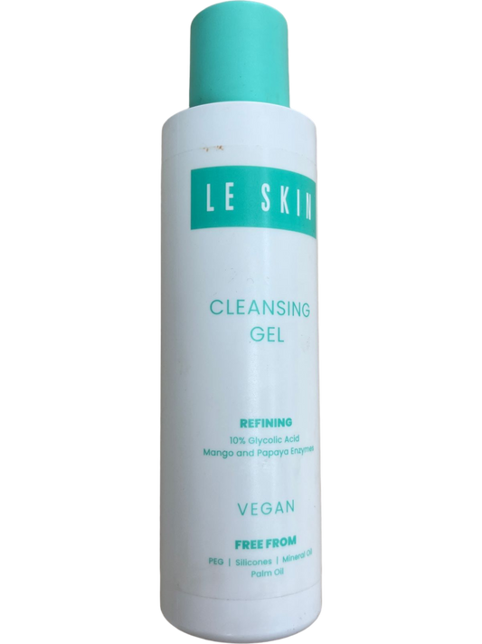 LE SKIN Cleansing Gel Refining Vegan Free From PEG Silicones Mineral Oil Palm Oil