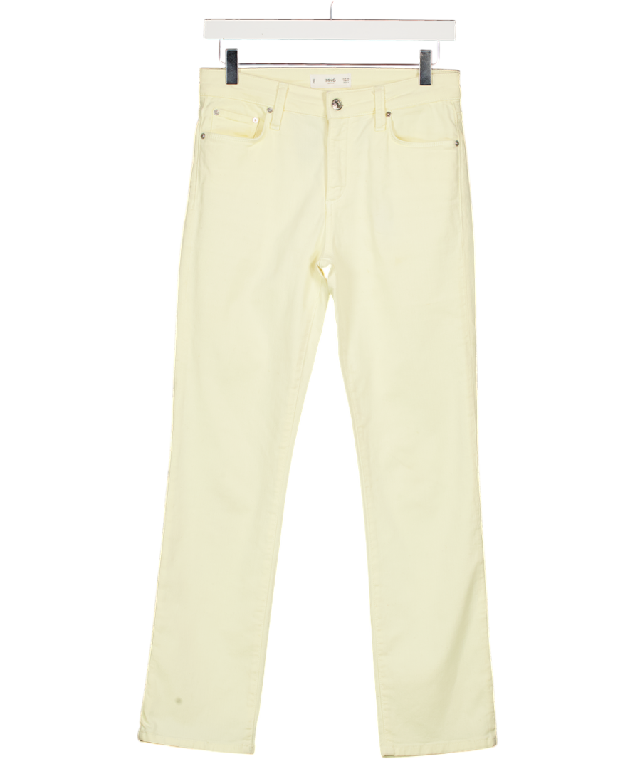 MANGO Pale Yellow Slim Leg Jeans UK 8