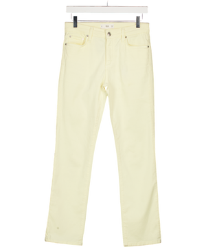 MANGO Pale Yellow Slim Leg Jeans UK 8