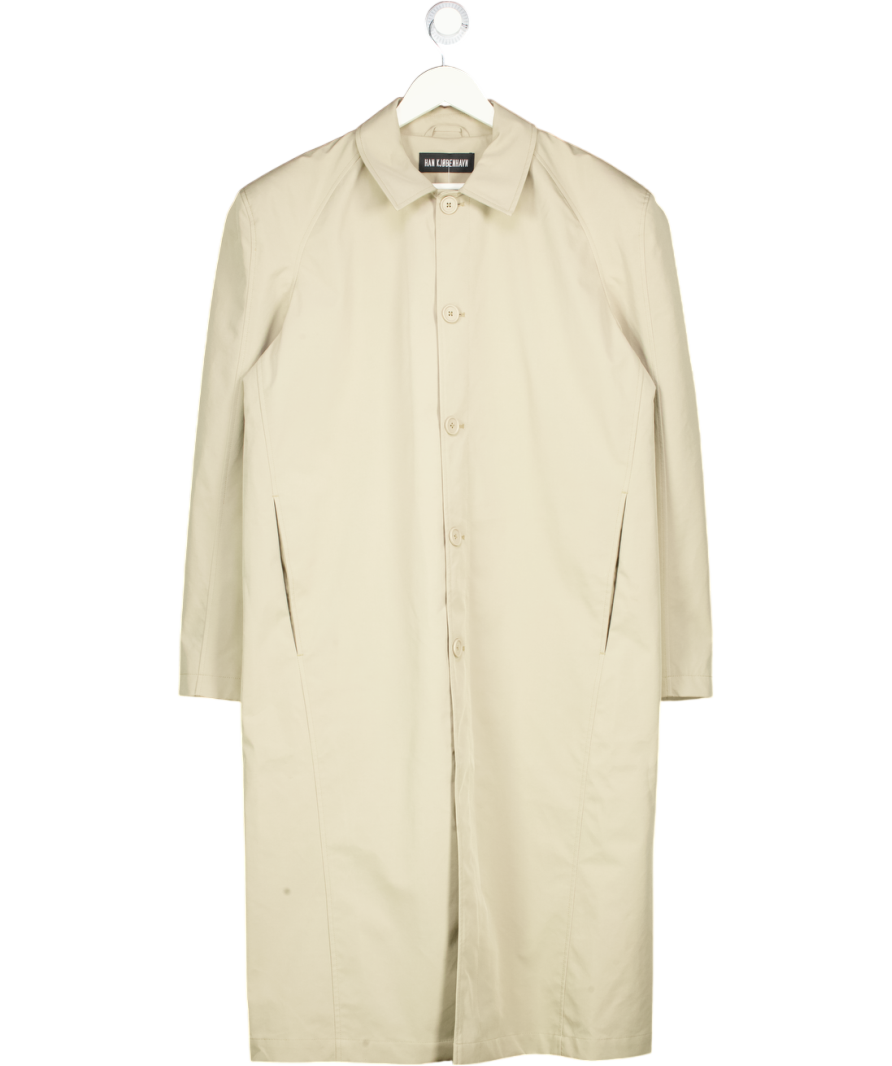Han Kjøbenhavn Beige Technical Fabric Overcoat Sz48 UK M