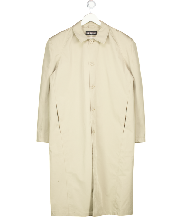 Han Kjøbenhavn Beige Technical Fabric Overcoat Sz48 UK M