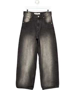 Bershka Black Twisted Fit Jeans UK 8