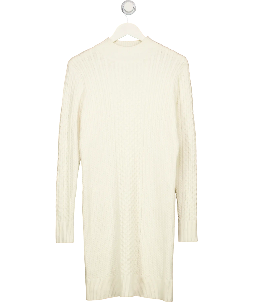 FRIENDS LIKE THESE Cream Cable Knit Long Sleeve Midi Dress UK 10