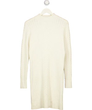FRIENDS LIKE THESE Cream Cable Knit Long Sleeve Midi Dress UK 10