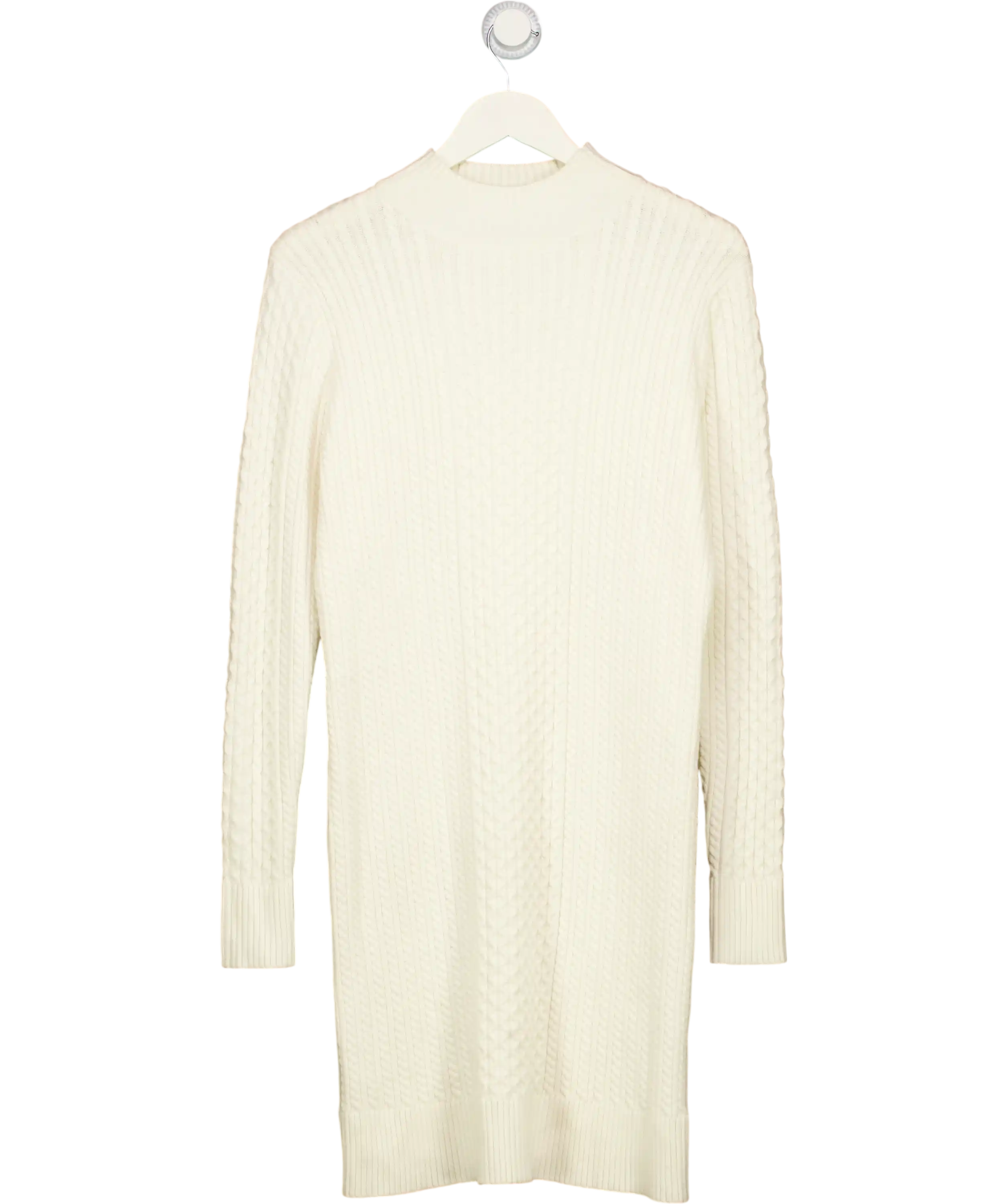 FRIENDS LIKE THESE Cream Cable Knit Long Sleeve Midi Dress UK 10