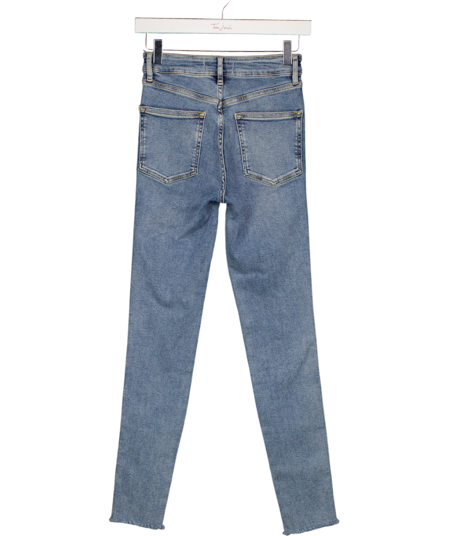 FREE PEOPLE Blue We The Free - Raw High-rise Jegging W26