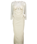 JACQUEMUS White Off-white Le Chouchou 'la Robe Ruban' Maxi Dress Fr34 UK 6