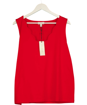 LOVE & ROSES Red Short Sleeve Sweetheart Top UK 20