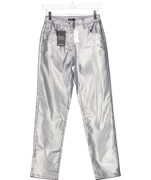 Karen Millen Metallic Coated Denim Skinny Jean UK 6