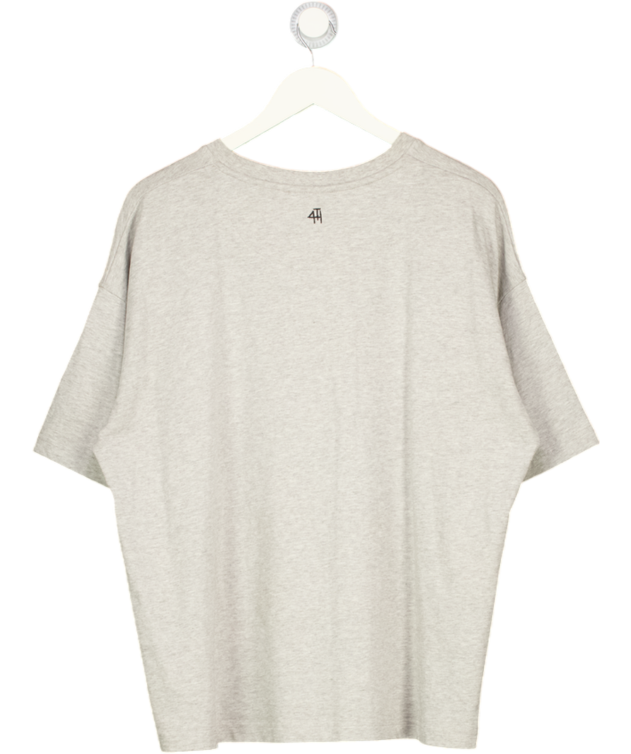 4th & Reckless Scarlett Grey Sunday Distressed Slogan Oversized T-shirt UK M
