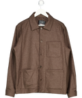 BARONS Brown 100% Wool "the Driver" Shacket UK L