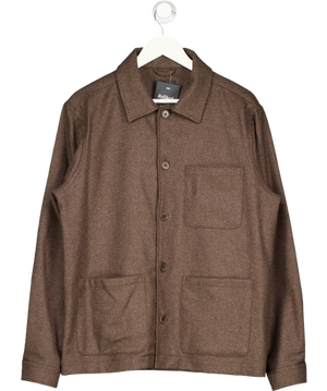 BARONS Brown 100% Wool "the Driver" Shacket UK L