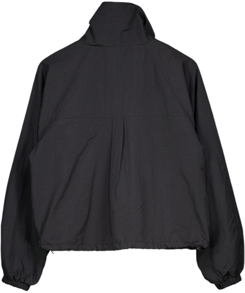 4th & Reckless Tyla Black Funnel Neck Windbreaker Jacket UK 10