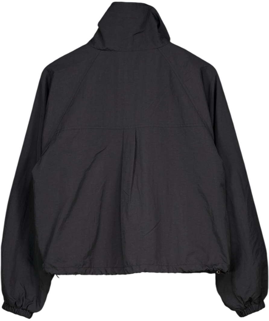 4th & Reckless Tyla Black Funnel Neck Windbreaker Jacket UK 10