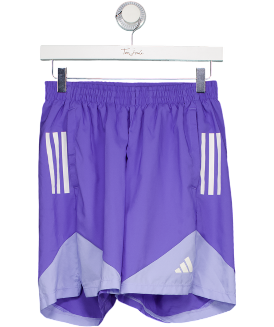 adidas Purple Own The Run Base Shorts UK S