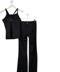 Sweaty Betty Black 2-piece All Day Bra Vest & Power Gym Flared Leggings Set UK S