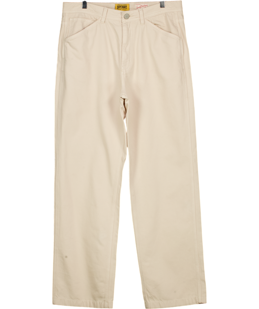 Superdry Cream 5 Pocket Work Pant W32