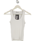 ZARA White Ribbed Strappy Topribbed Top UK S