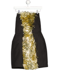 H&M Black Spangled Hourglass Bandeau Dress UK S
