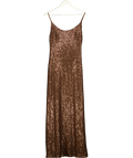 Needle & Thread Brown Yvonne Sequin Cami Gown UK 10