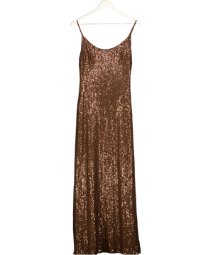 Needle & Thread Brown Yvonne Sequin Cami Gown UK 10
