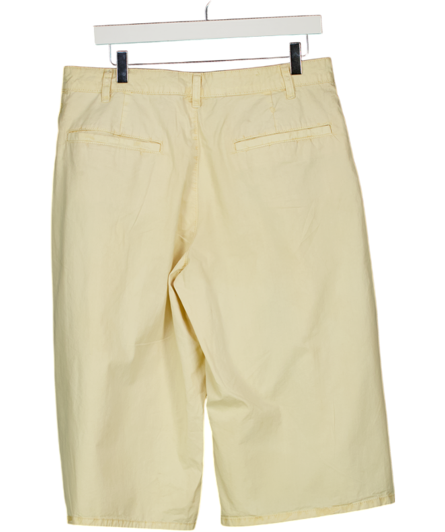 ZARA Yellow Longline Pleated Shorts UK 12