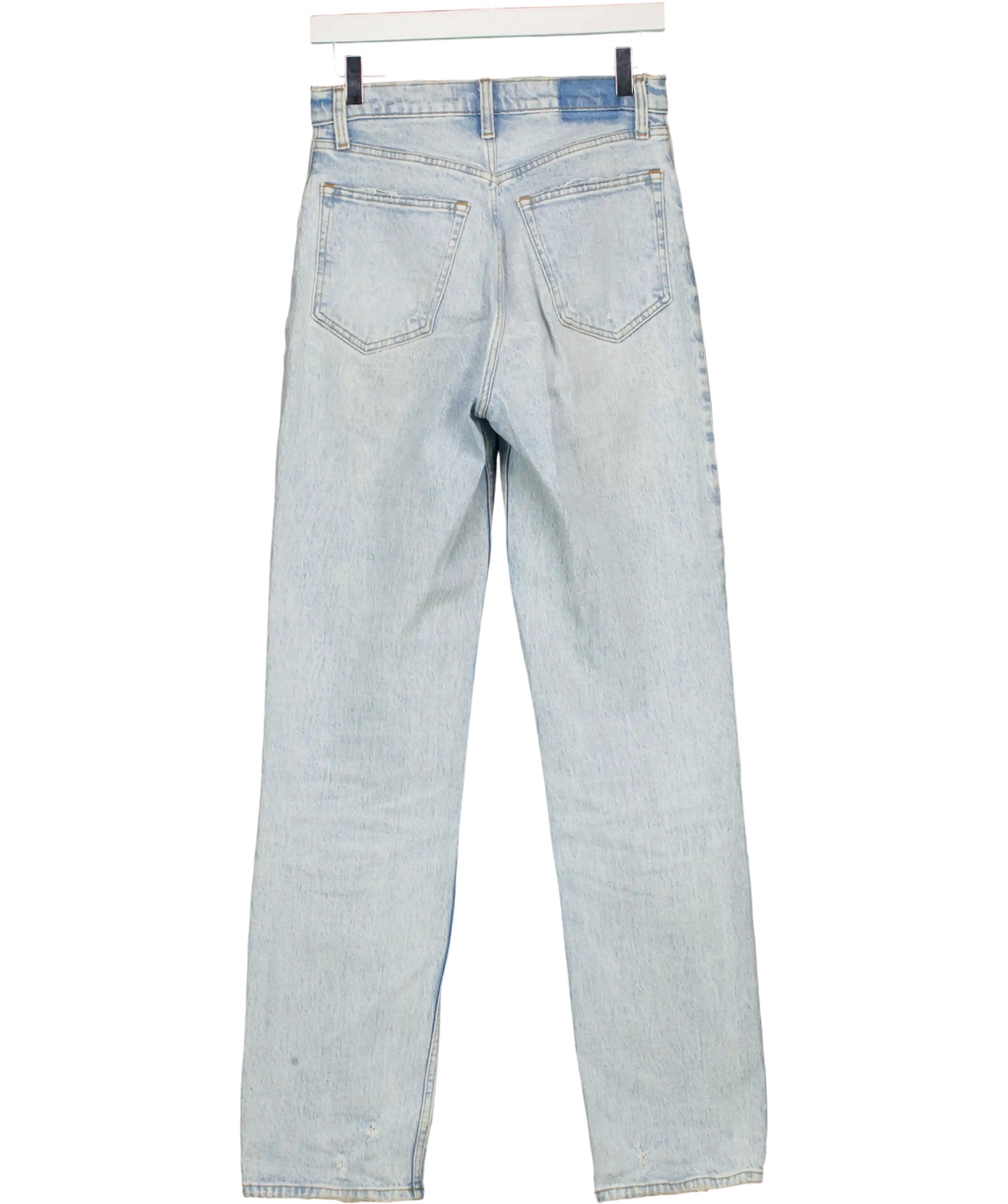 Abercrombie & Fitch Blue Curve Love Ultra High Rise 90s Straight Jeans Long W26