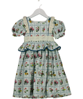 the middle child Blue Puff Sleeve Frill Floral Dress 4 Years
