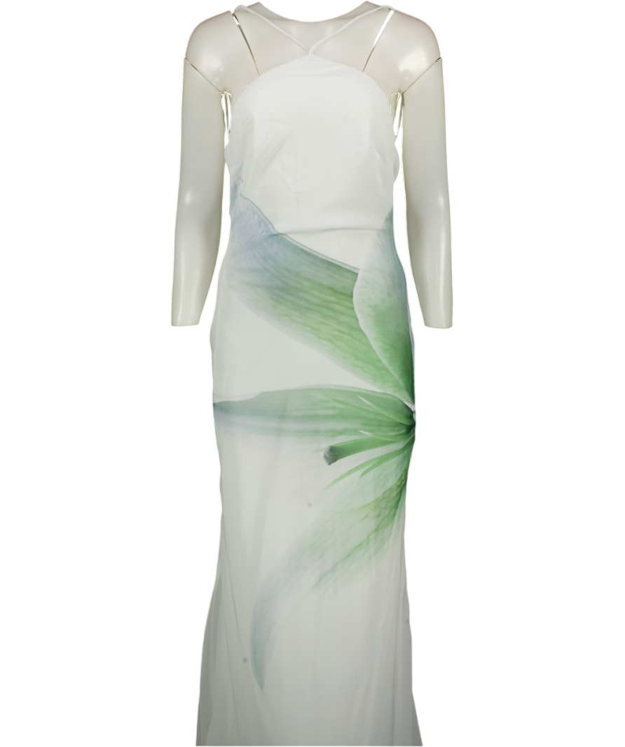 PEPPERMAYO Light Blue Graphic Print Maxi Dress UK 6