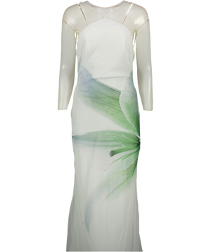 PEPPERMAYO Light Blue Graphic Print Maxi Dress UK 6
