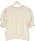Ba&sh Cream Puff Sleeve Sweatshirt UK 8