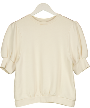 Ba&sh Cream Puff Sleeve Sweatshirt UK 8
