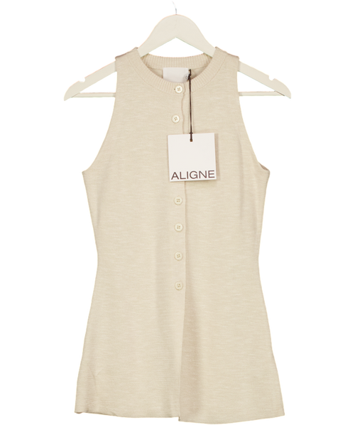 ALIGNE Beige Talullah Knitted Vest UK 8