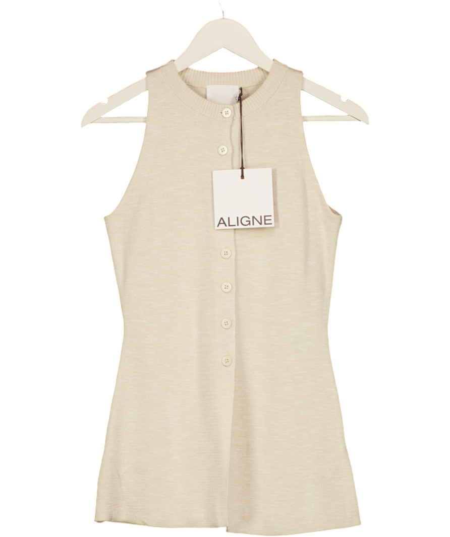 ALIGNE Beige Talullah Knitted Vest UK 8