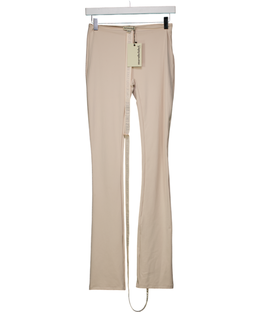 Mars the Label Cream Sculpt Flared Leggings UK 8