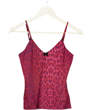 GUESS JEANS Pink Animal Print Cami Top UK L