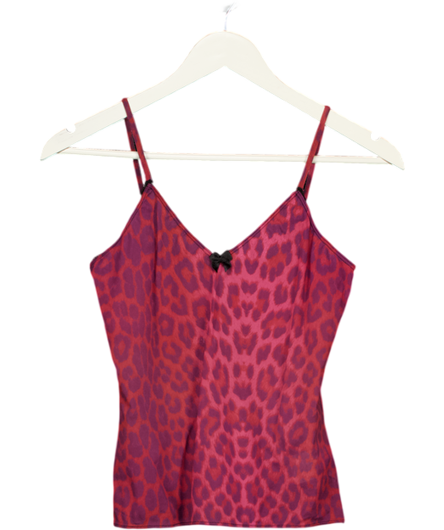 GUESS JEANS Pink Animal Print Cami Top UK L