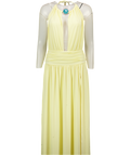 White Fox Yellow Light Of Amour Maxi Dress UK S
